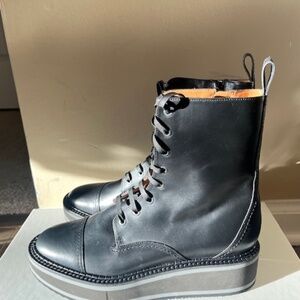 Robert Clergerie Black Lace-Up Boots